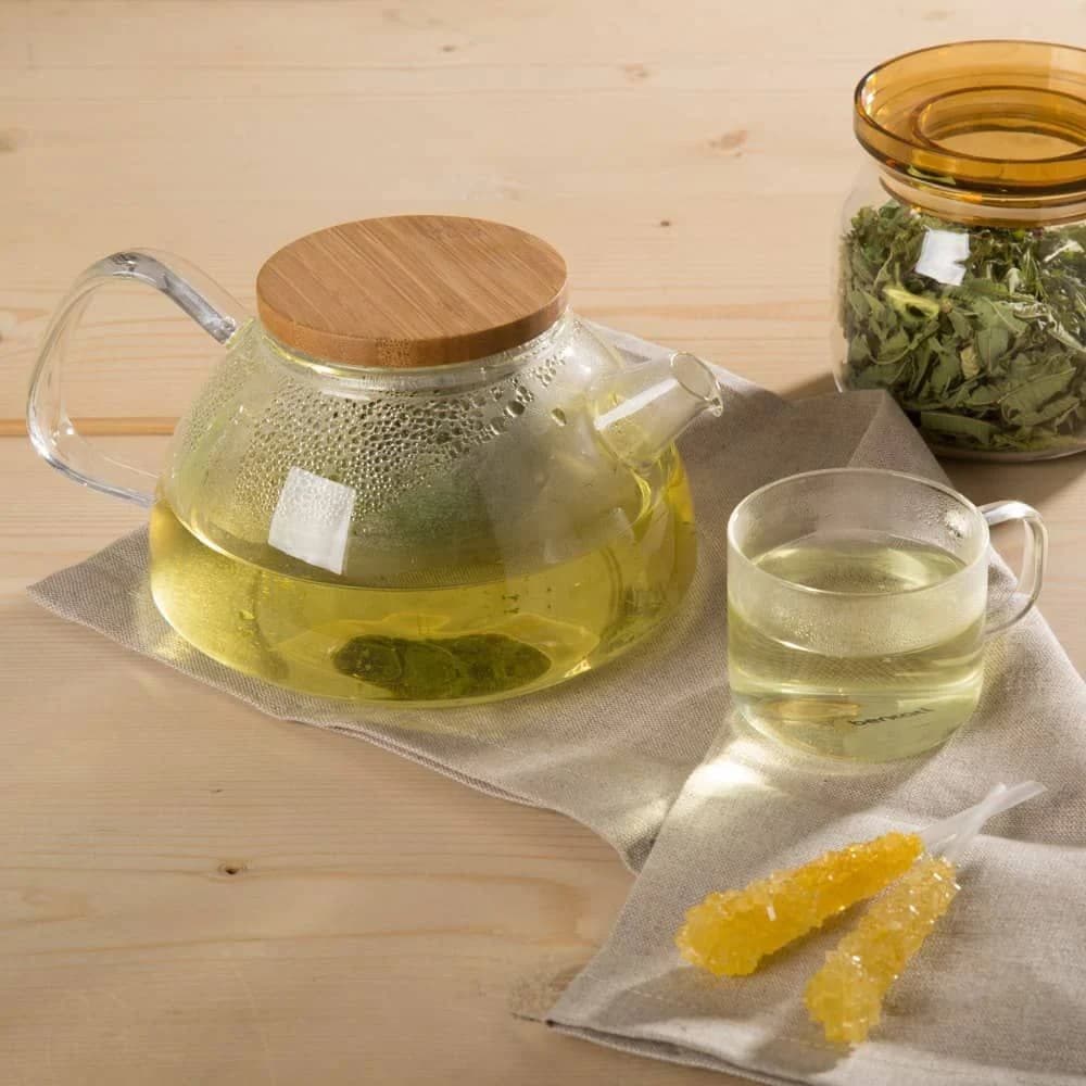 قوری شیشه ای بنتاتی Bentati طرح کلاسیک صافی دار 600 میل مدل BN1680 — تصویر ۲