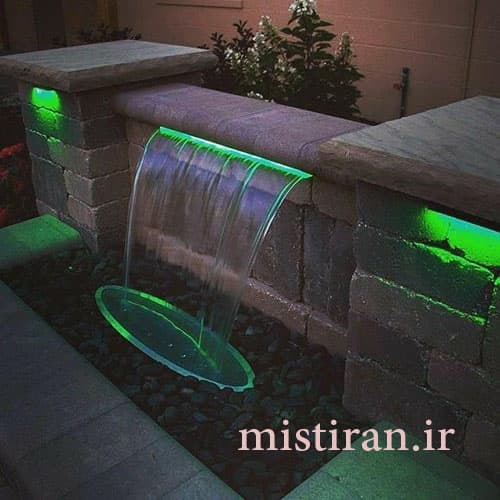 نازل پرده آب (آبشار) استیل براق – 70 سانتی متر — تصویر ۳