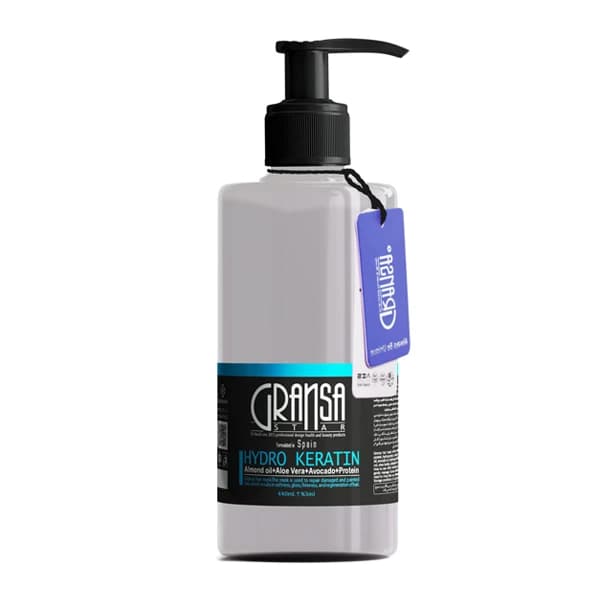 ماسک مو گرانسا مدل HYDRO KERATIN بدون آبکشی حجم 440 میلی لیتر