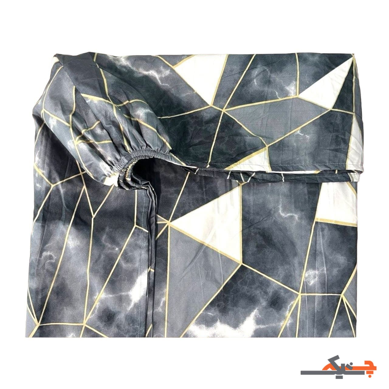 ملحفه کشدار دونفره طرح کندو (خاکستری) عرض160 کد MT160352412 — تصویر ۳
