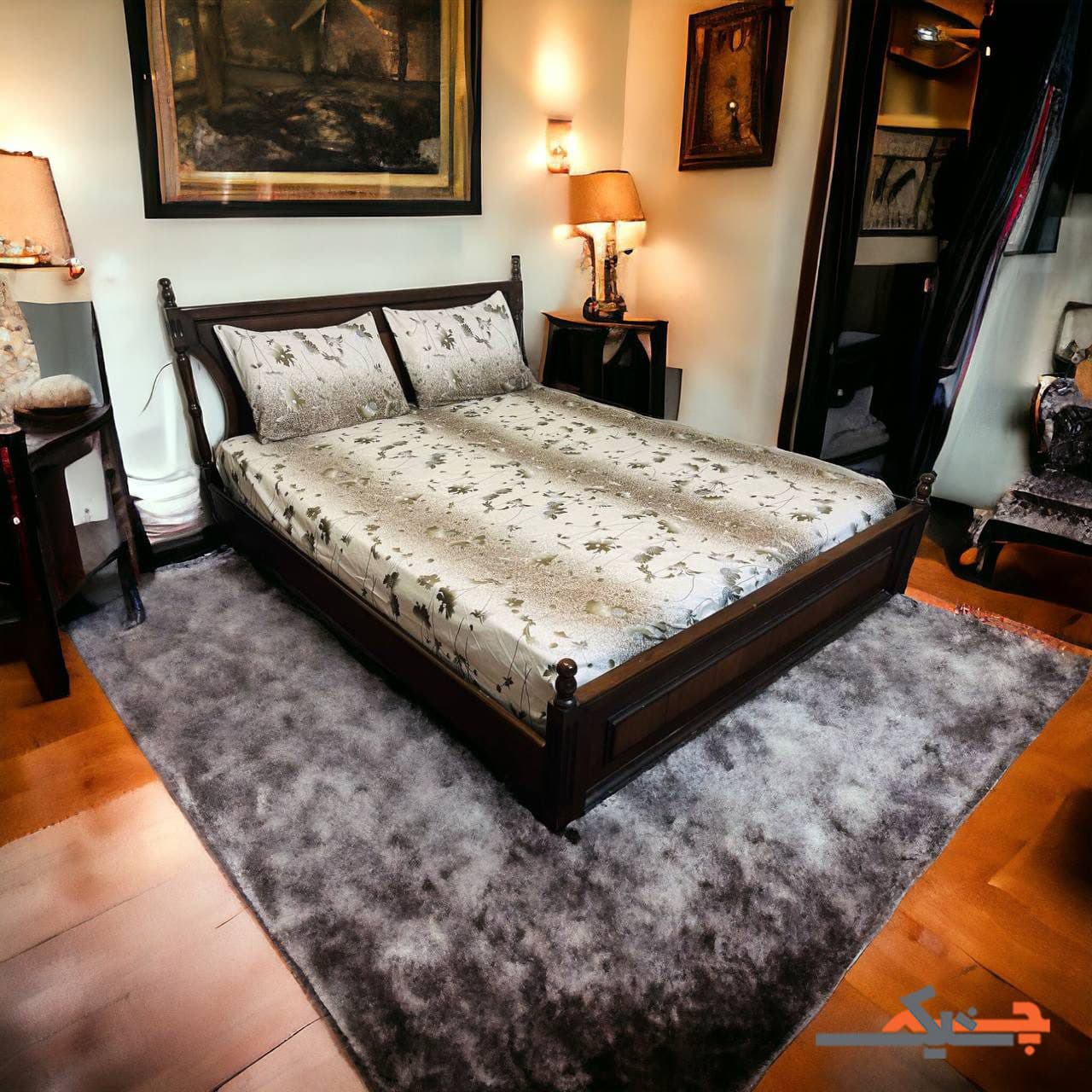 ملحفه کشدار دونفره طرح پرنیا (کرم) عرض160 کد MT16035241