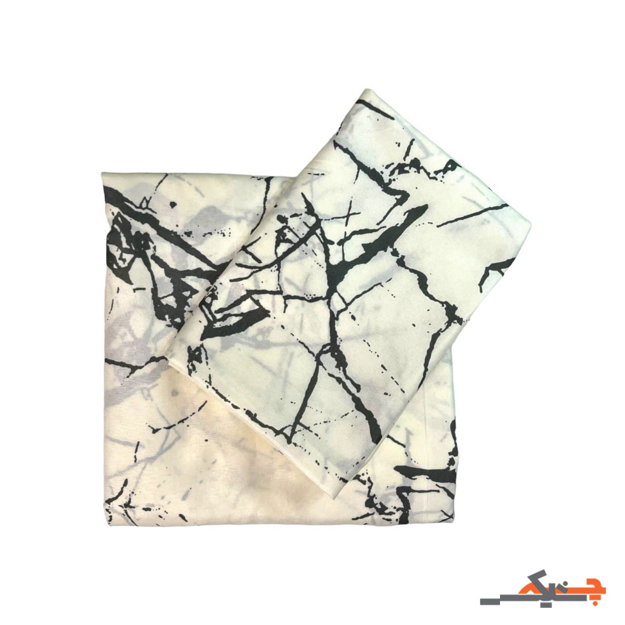 ملحفه کشدار تک نفره طرح راک (سفید) کد MT9034262
