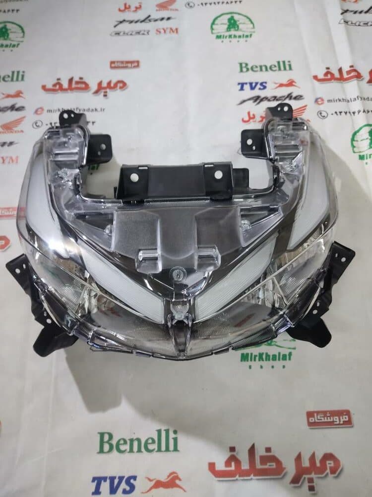 بلوری چراغ جلو کامل موتور یاماها طرح ایروکس جدید نیوفیس nvx مناسب