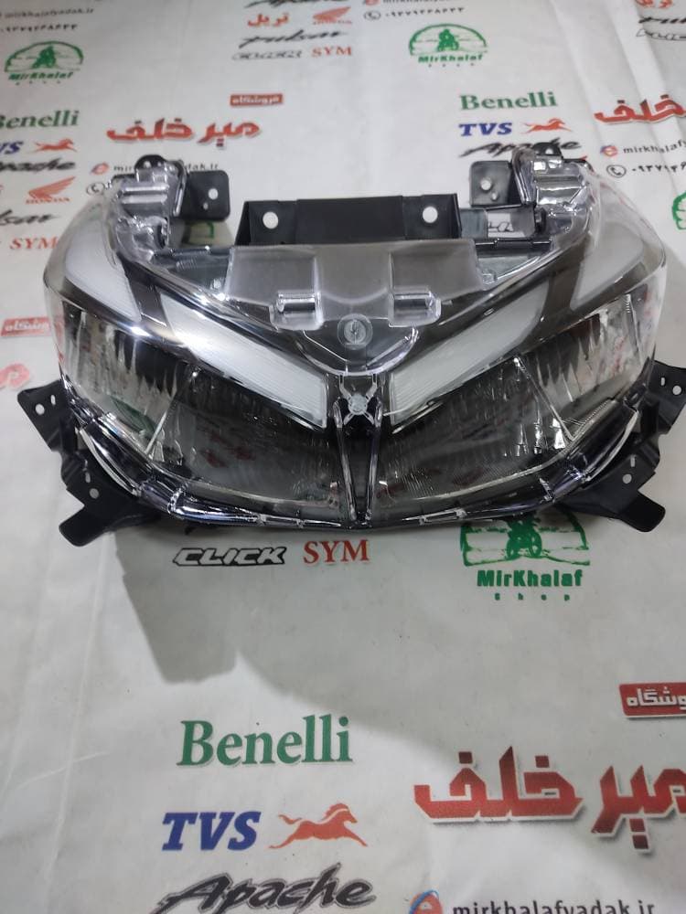 بلوری چراغ جلو کامل موتور یاماها طرح ایروکس جدید نیوفیس nvx مناسب — تصویر ۲
