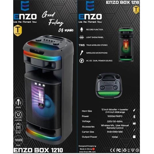 اسپیکر انزو باکس ENZO BOX T-1210 12″ 100W RMS — تصویر ۴