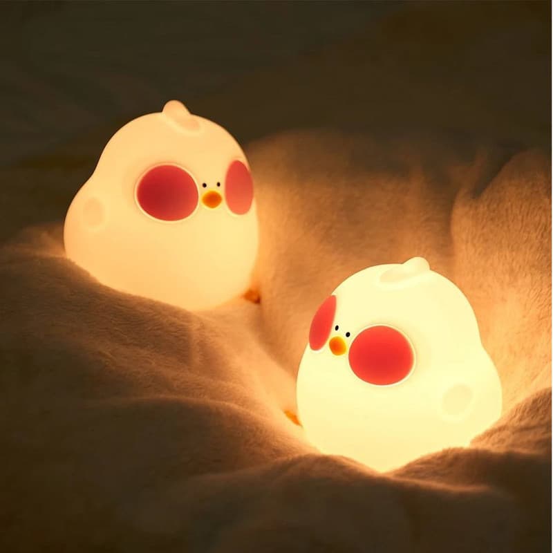 چراغ خواب کودک مدل جوجه سیلیکونی xr-2317 — تصویر ۴