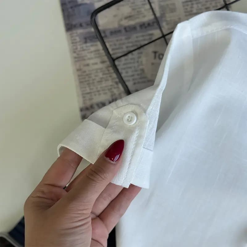 ست شومیز شلوارک بچگانه لینن مناسب دورهمی کد 1292 — تصویر ۴