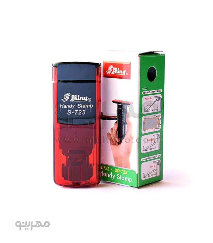 مهر جیبی ژلاتینی مستطیل شاینی Shiny S-723 — تصویر ۲