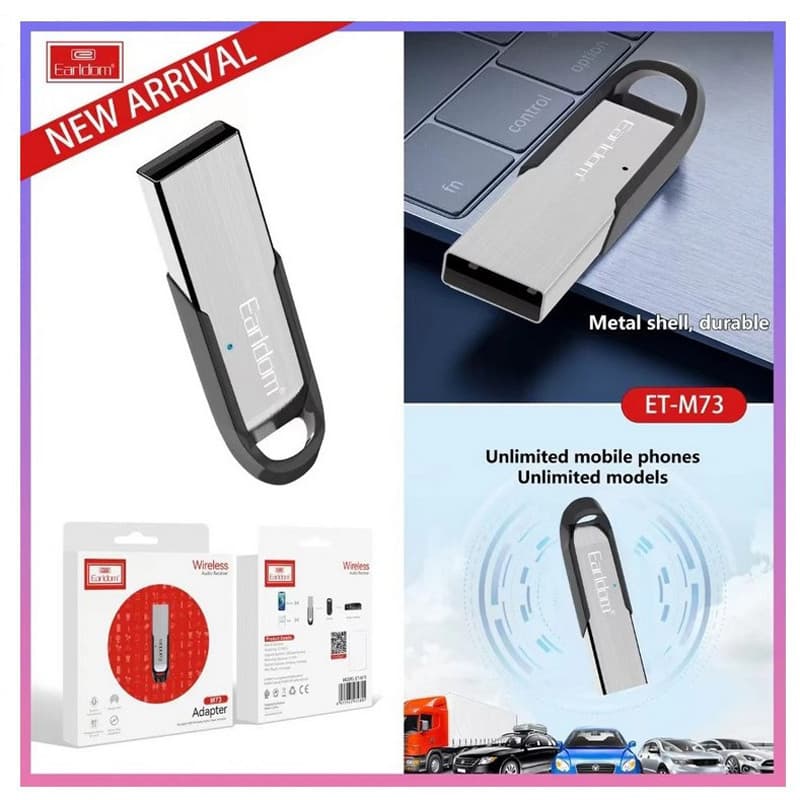 دانگل بلوتوث USB ارلدام مدل ET-M73 — تصویر ۴