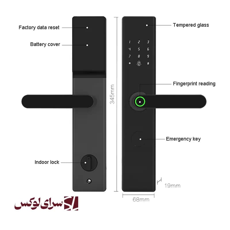 دستگیره هوشمند هوم لاک E100 — تصویر ۷