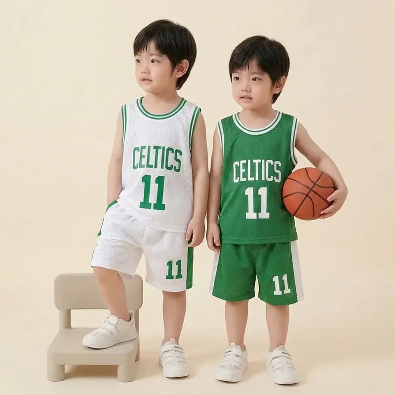 تاپ و شلوارک پسرانه ورزشی بهار و تابستانه مدل سلتیکس (Celtics) کد4161