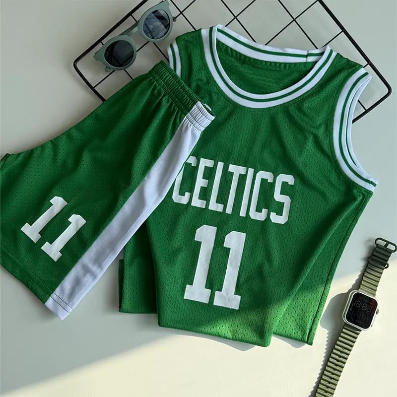 تاپ و شلوارک پسرانه ورزشی بهار و تابستانه مدل سلتیکس (Celtics) کد4161 — تصویر ۴