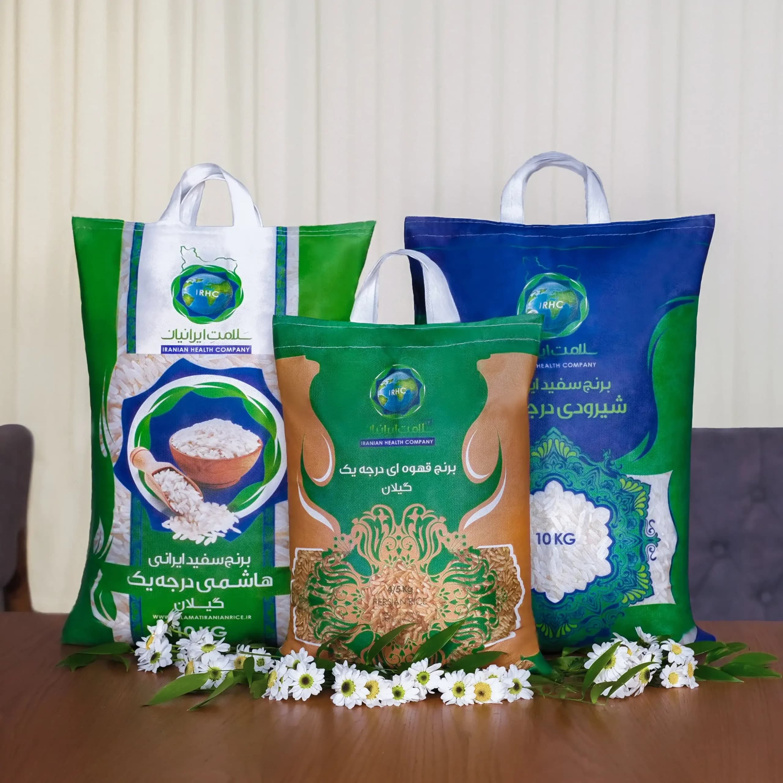 پکیج برنج هاشمی ۱۰ کیلویی + شیرودی ۱۰ کیلویی + برنج قهوه‌ای ۴/۵ کیلویی