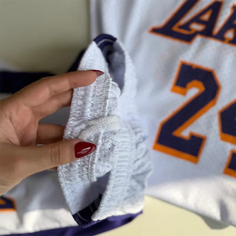 تاپ و شلوارک پسرانه ورزشی بهار و تابستانه مدل لیکرز (Lakers) کد 4283 — تصویر ۶