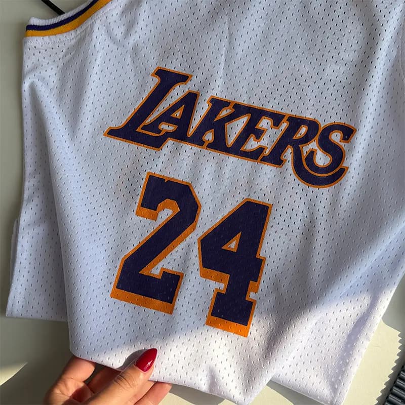 تاپ و شلوارک پسرانه ورزشی بهار و تابستانه مدل لیکرز (Lakers) کد 4283 — تصویر ۸