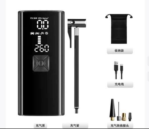 پمپ باد هوشمند قابلحمل خودرو با نمایشگر دیجیتال و شارژ USB