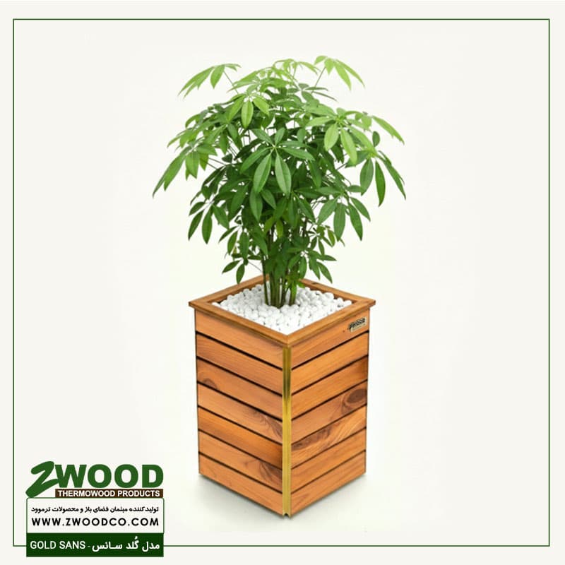 گلدان چوبی لوکس گلد سانس – برندzwood — تصویر ۲