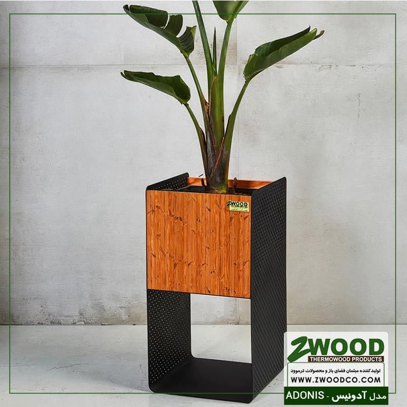 فلاور باکس چوبی آدونیس – برندzwood — تصویر ۳