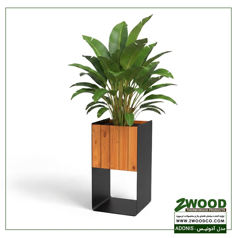 فلاور باکس چوبی آدونیس – برندzwood — تصویر ۲