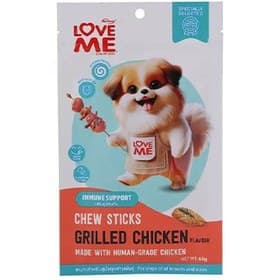 تشویقی سگ لاومی Love Me مدل مدادی با طعم مرغ کبابی وزن 60 گرم