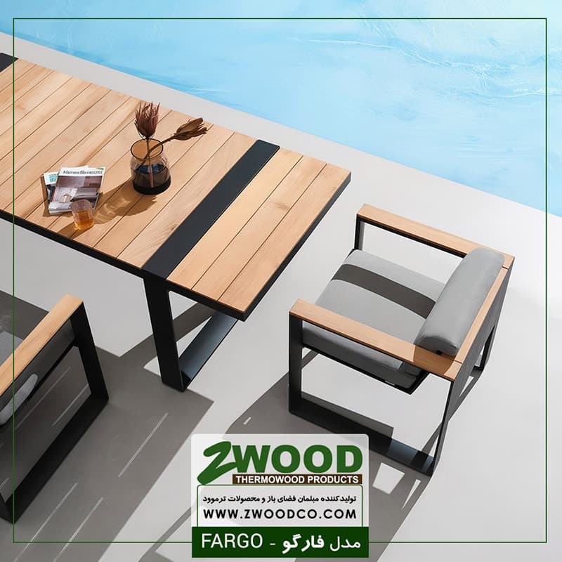 مبلمان نهار خوری فضای باز فارگو-برندzwood — تصویر ۲
