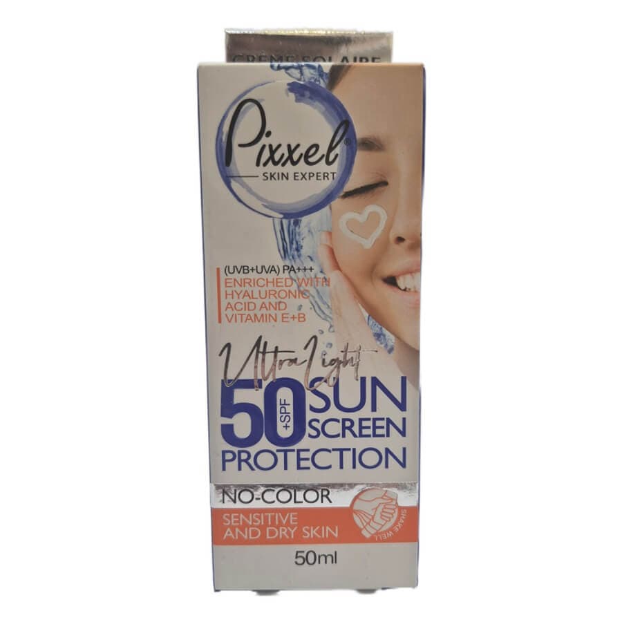 کرم ضد آفتاب SPF50 پوست خشک تا نرمال و حساس پیکسل 50میلی لیتر
