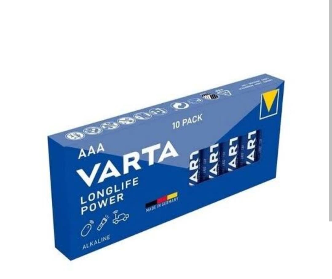 باتری نیم قلمی آلکالاین وارتا (varta) بسته 10 عددی
