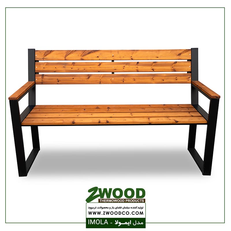 نیمکت چوبی ایمولا ترموود ضد آب – برندzwood — تصویر ۵