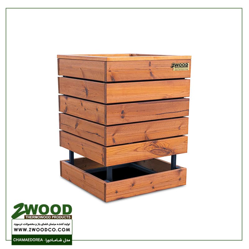 گلدان چوبی مستطیل شامادورا – برندzwood — تصویر ۷
