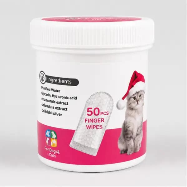 پد مرطوب انگشتی تمیزکننده چشم سگ و گربه 50 عددی برند داماهی