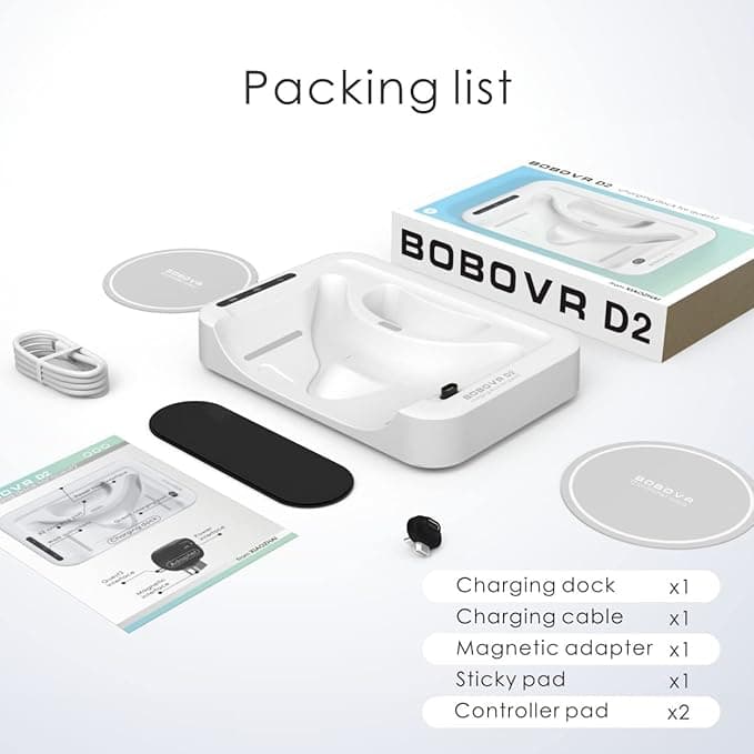 داک شارژ هوشمند مغناطیسی BOBOVR D2 مدل D2 مخصوص Oculus Quest 2 با قابلیت شارژ B2 — تصویر ۴