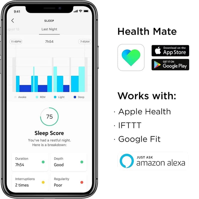 دستگاه آنالیز خواب و سلامتی هوشمند Withings Sleep مدل WSM02 | آمازونیکس — تصویر ۲