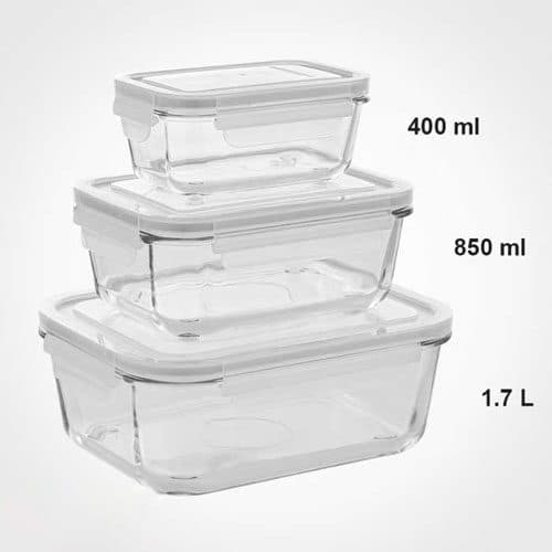 ظرف شیشه ای مستطیل 850 میلی لیتر لیمون 1802 — تصویر ۴