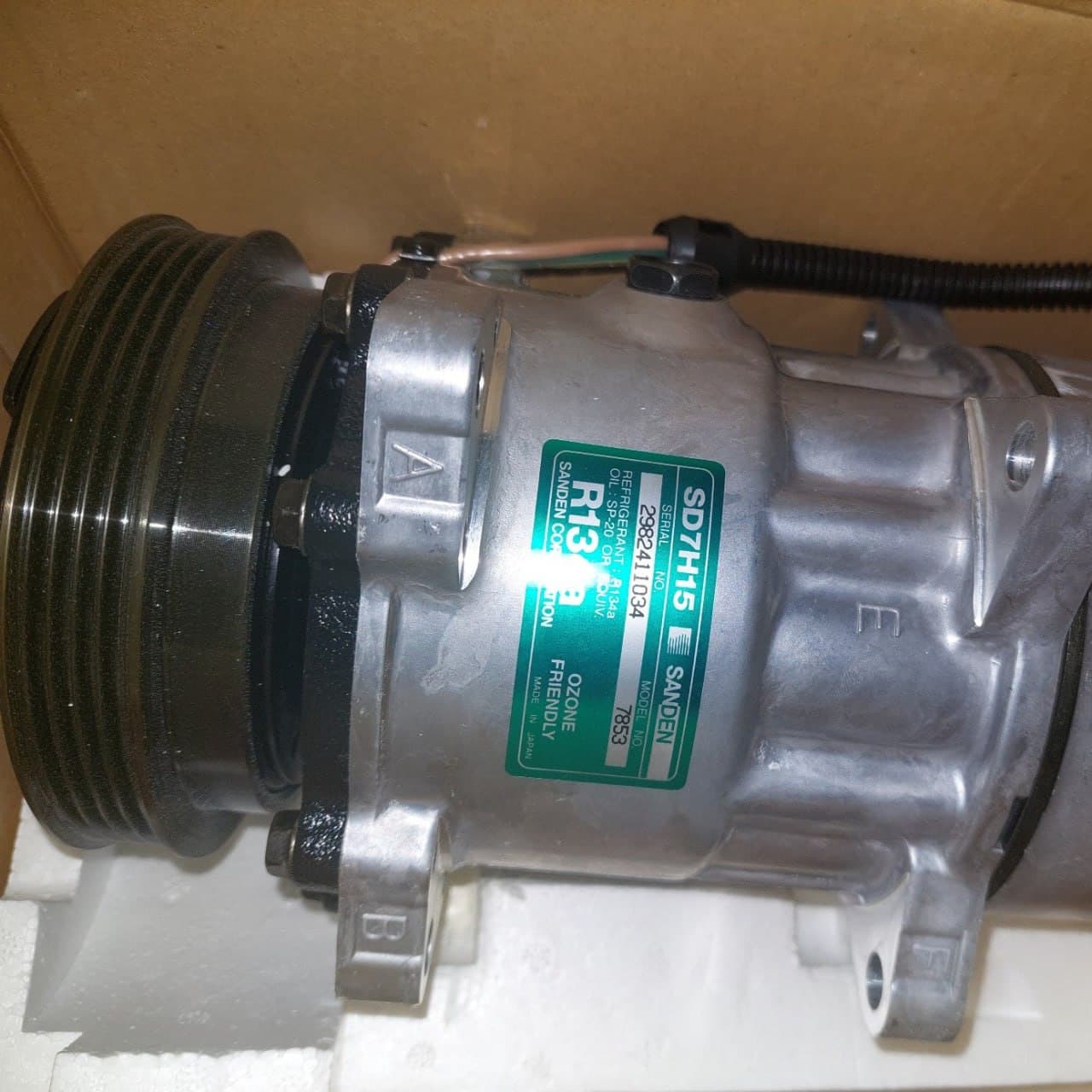 کمپرسور کولر پژو 405 طرح SANDEN