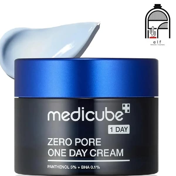 کرم تخصصی کوچککننده منافذ و کنترل چربی 50میلی لیتر مدیکیوب Zero Pore One Day Cream – Panthenol 5% + BHA 0.1