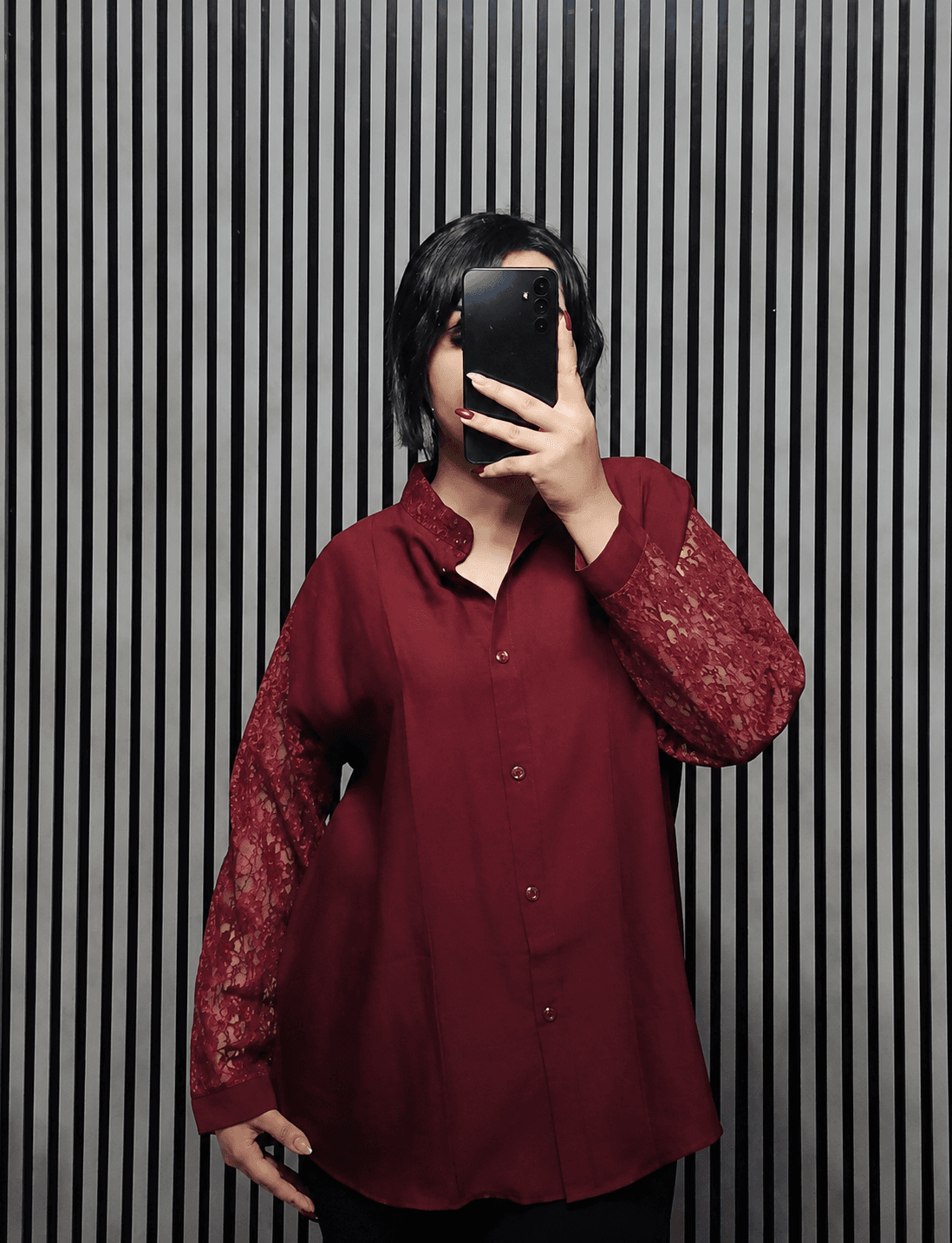 شومیز گیپور دار زنانه
