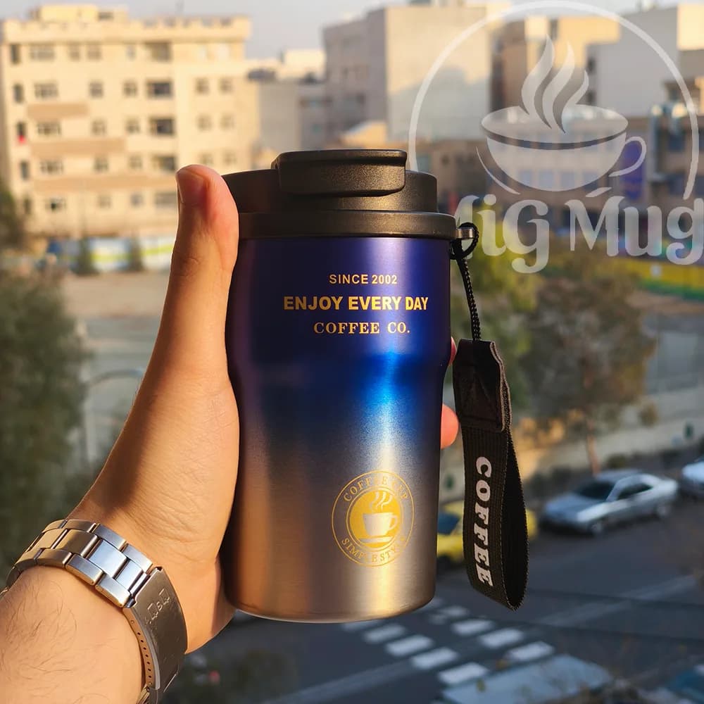 تراول ماگ لیوانی دو رنگ SZM سایه دار — تصویر ۴