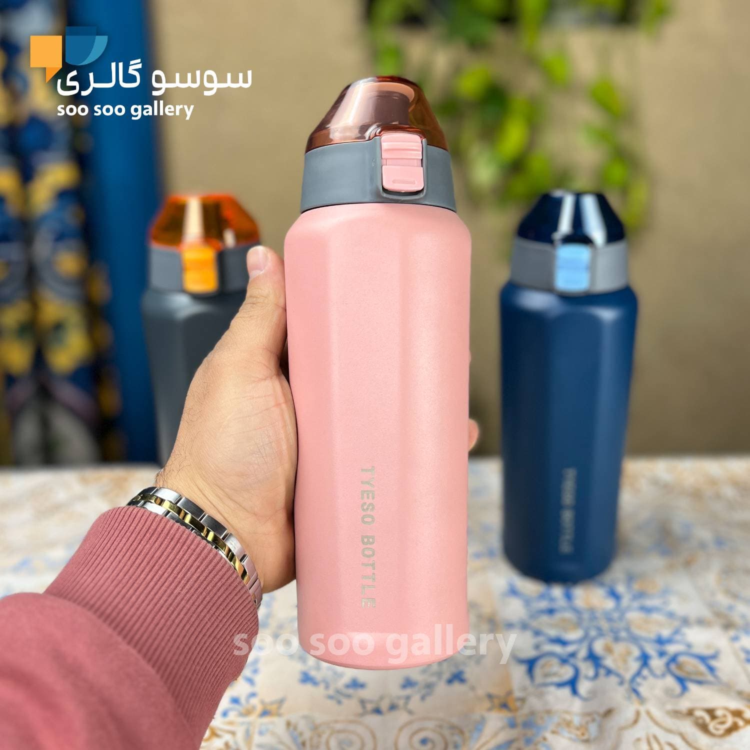 قمقمه استیل تایسو چند ضلعی 600 میلی لیتر — تصویر ۳