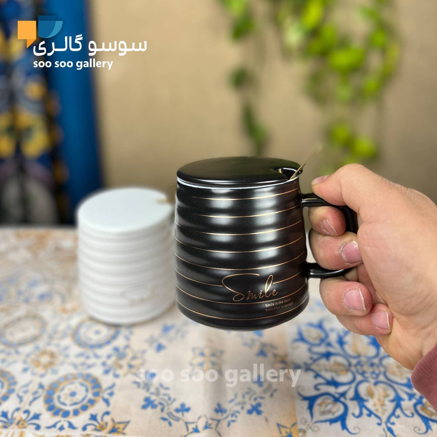 ماگ سرامیکی اسمایل خط دار Smile — تصویر ۲