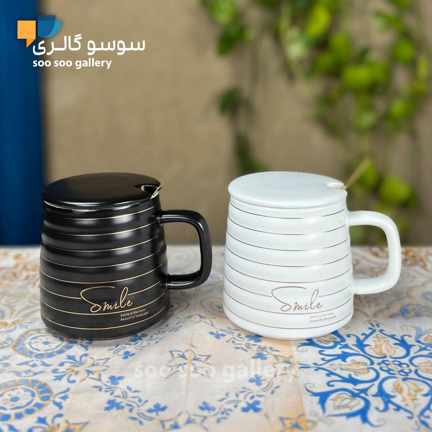 ماگ سرامیکی اسمایل خط دار Smile — تصویر ۳