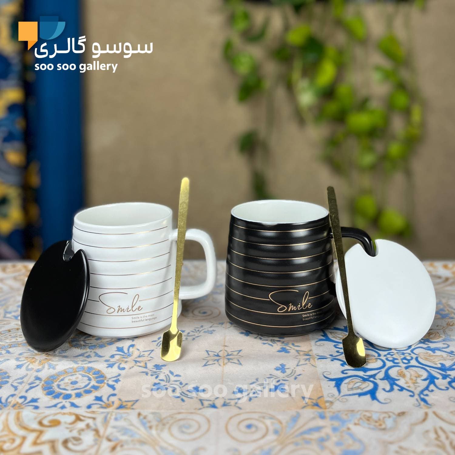 ماگ سرامیکی اسمایل خط دار Smile — تصویر ۵