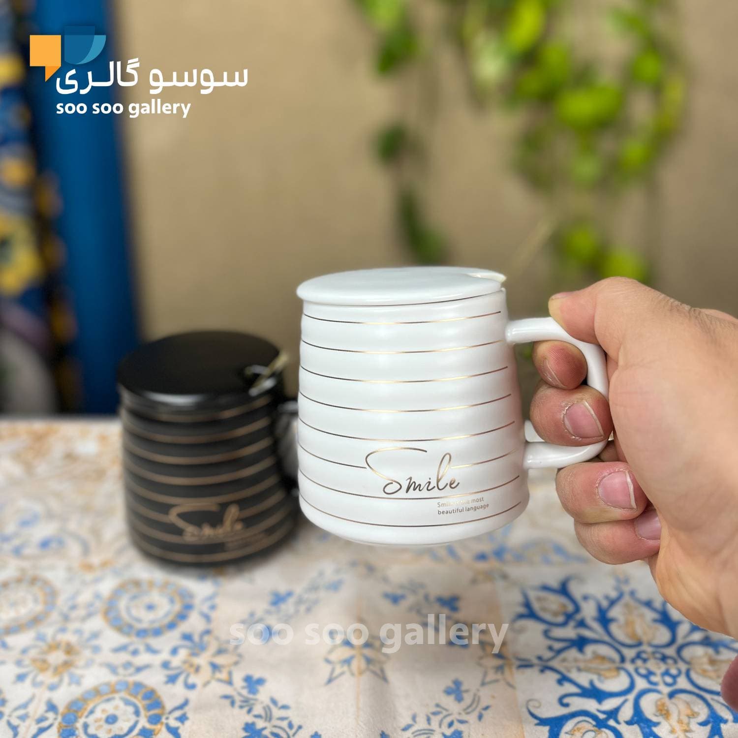 ماگ سرامیکی اسمایل خط دار Smile — تصویر ۶
