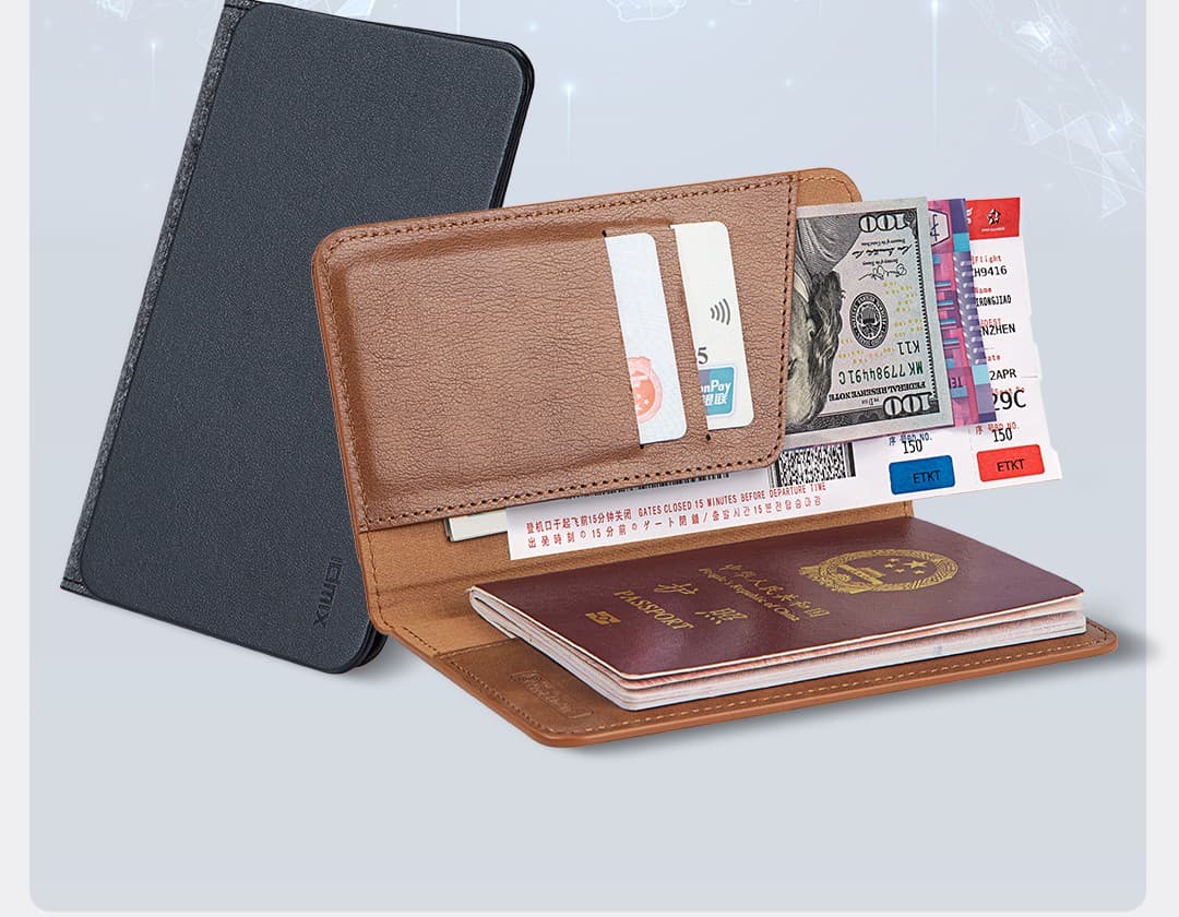 کیف پاسپورت هوشمند چرمی مدل Air Passport (پشتیبانی Find My و MagSafe) | (Idmix Air Passport Air 02 (Find My & MagSafe Support — تصویر ۶