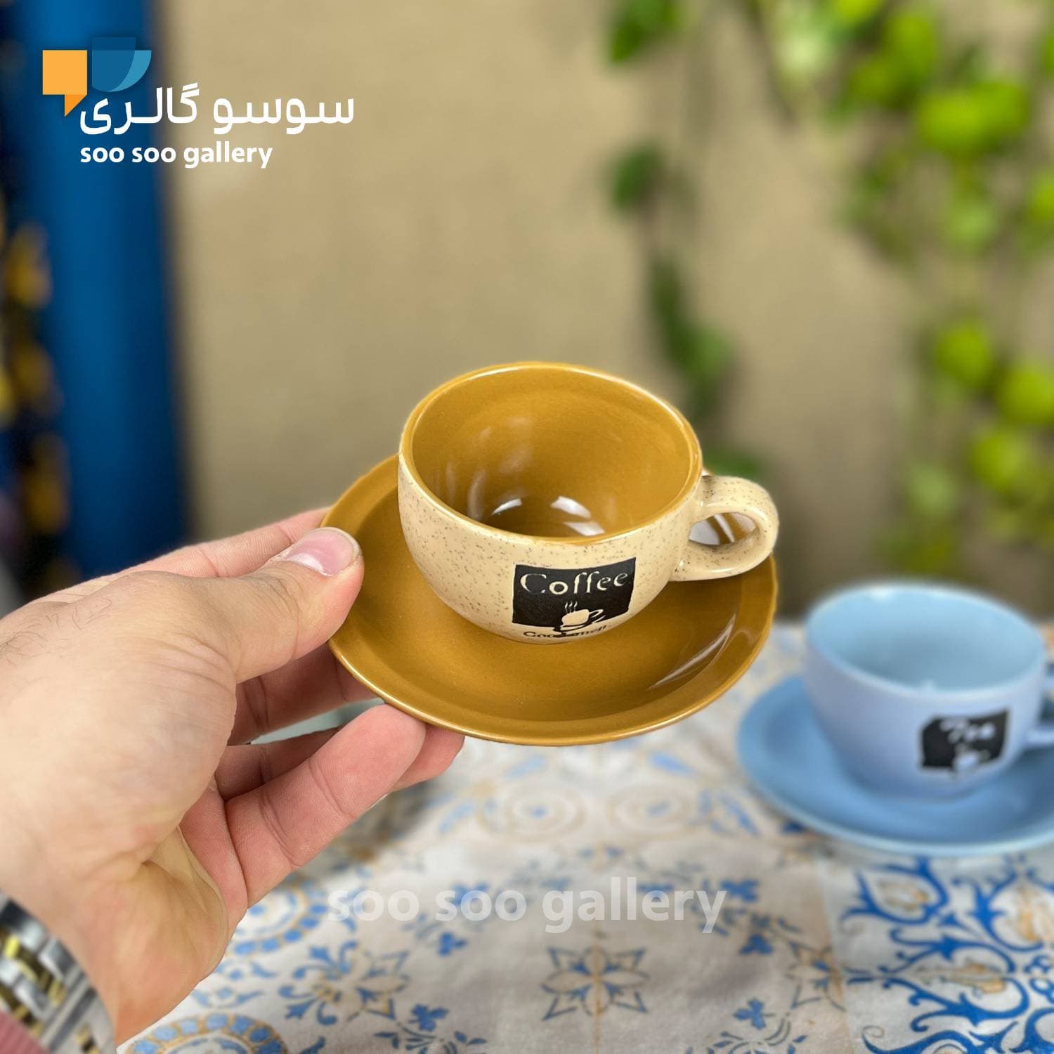 فنجان نعلبکی اسپرسو طرح کافی — تصویر ۲