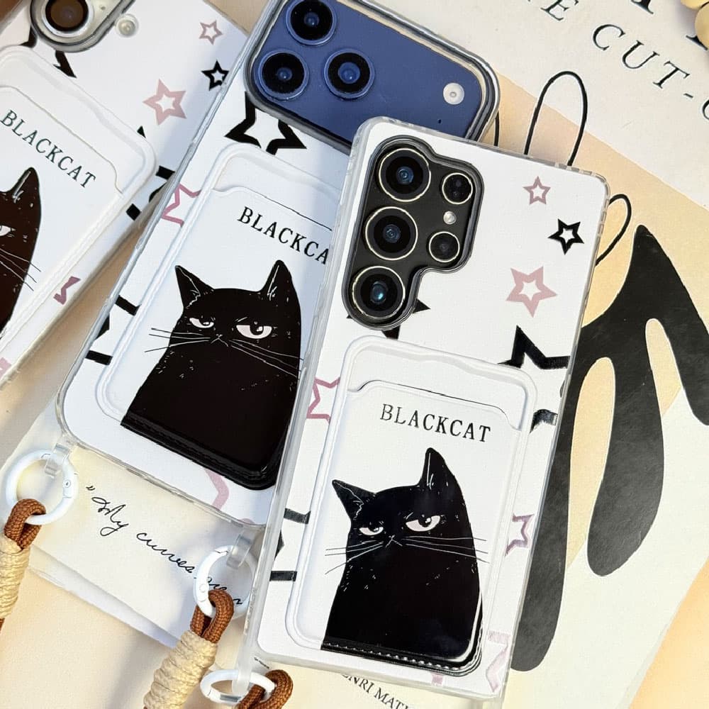 قاب گربه سیاه – Black Cat مناسب برای گوشی موبایل سامسونگ گلکسی Samsung Galaxy A07 / A15 / A16 / A17 / A25 / A26 / A35 / A36 / A55 / A56 / S23 FE / S24 FE / S25 FE / S23 Ultra / S24 Ultra / S25 U — تصویر ۵