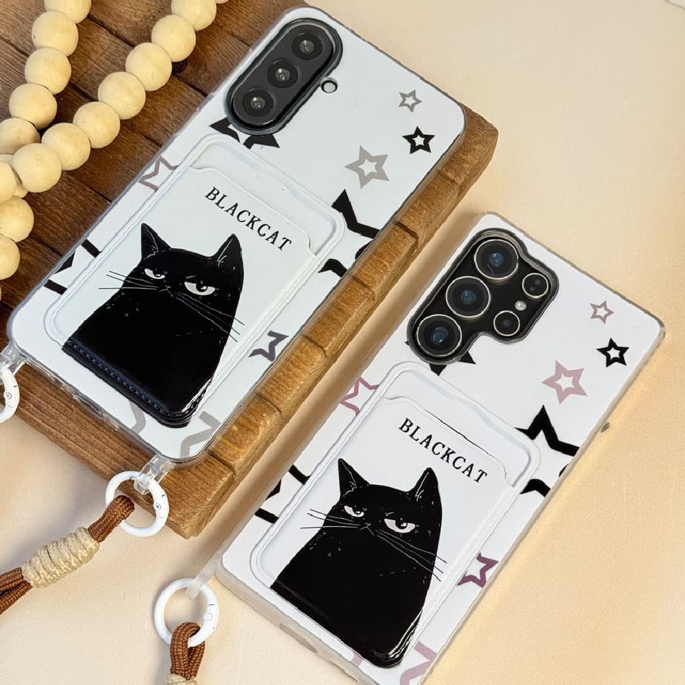 قاب گربه سیاه – Black Cat مناسب برای گوشی موبایل سامسونگ گلکسی Samsung Galaxy A07 / A15 / A16 / A17 / A25 / A26 / A35 / A36 / A55 / A56 / S23 FE / S24 FE / S25 FE / S23 Ultra / S24 Ultra / S25 U — تصویر ۲