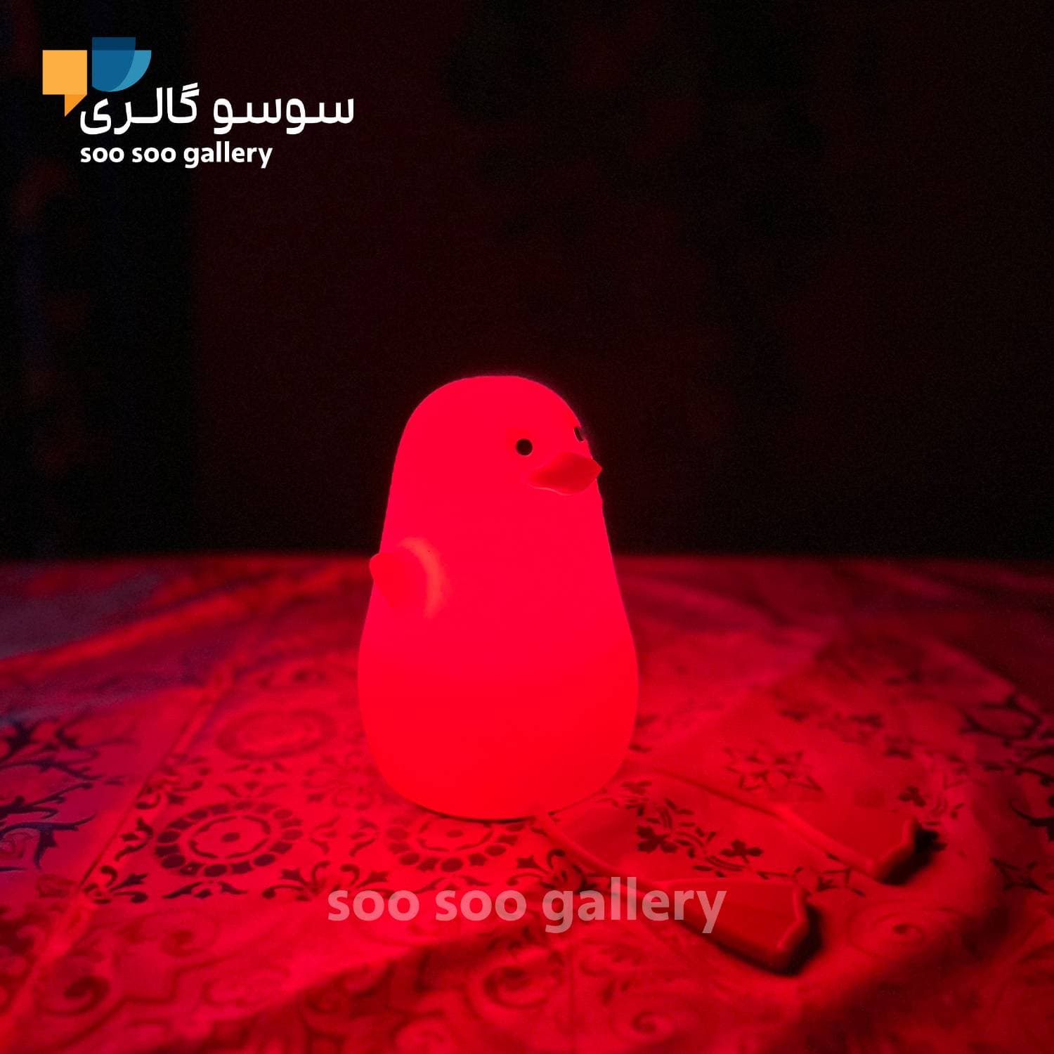 چراغ خواب اردک نشسته سیلیکونی (چند رنگ) — تصویر ۴
