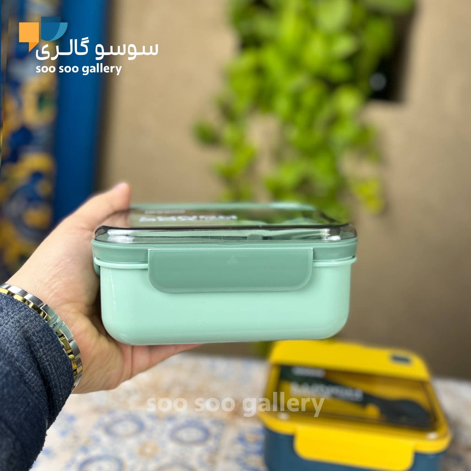لانچ باکس مربعی یاکادا قاشق دار 1000 میلی لیتر — تصویر ۴