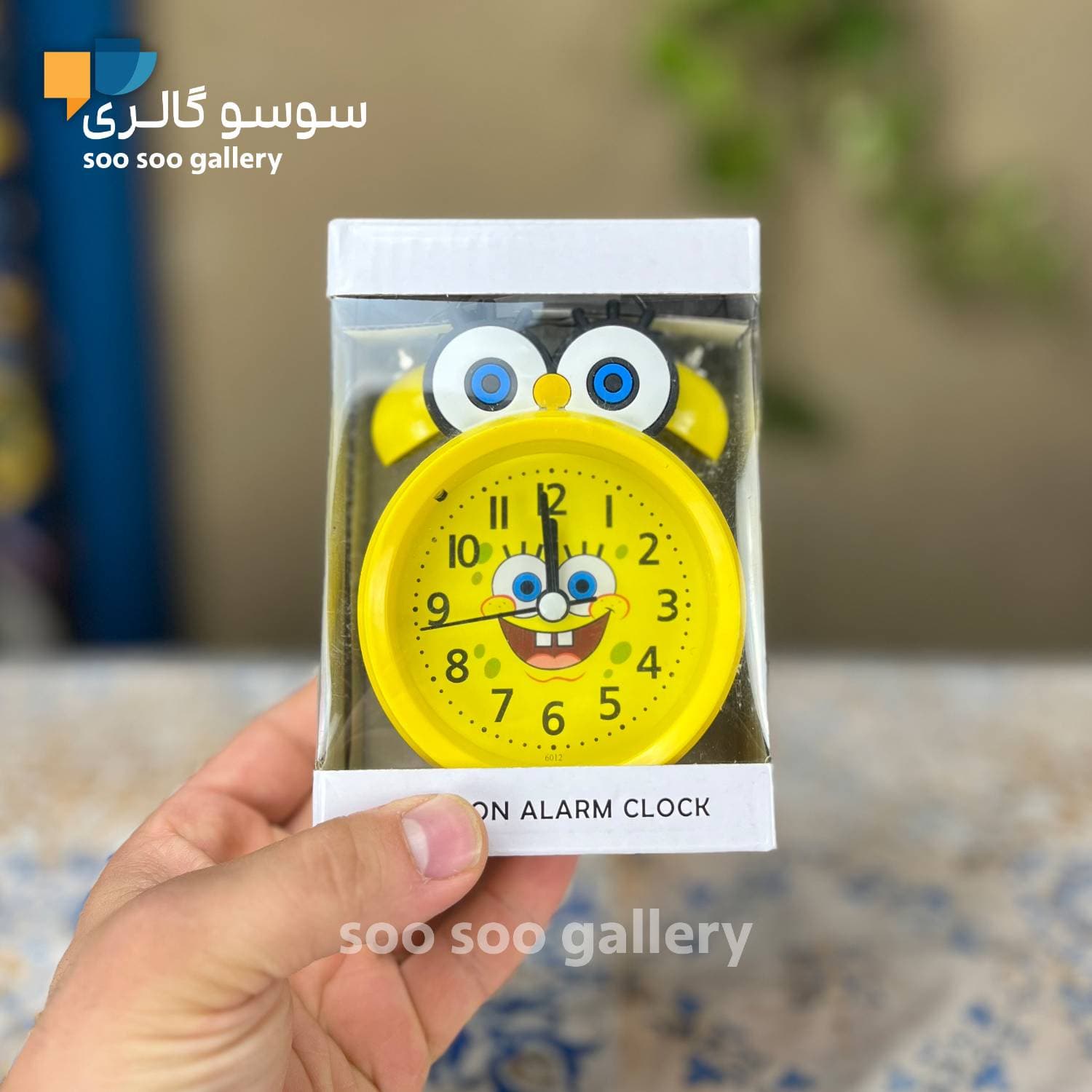 ساعت رومیزی باب اسفنجی چراغ دار کودک — تصویر ۲