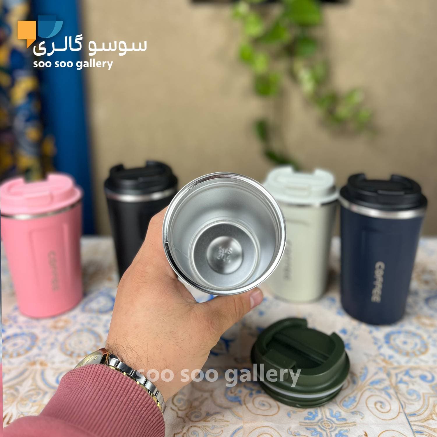 تراول ماگ درجه دار طرح کافی حجم 380 میلی لیتر — تصویر ۵